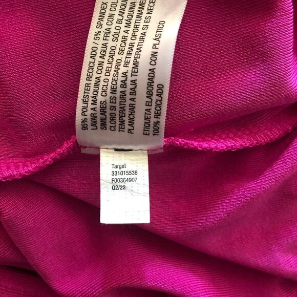 Wild Fable NWT Womens Trendy Cut-Out Sleek Bodysuit Bold Vibrant Pink Sz Medium - Picture 8 of 10